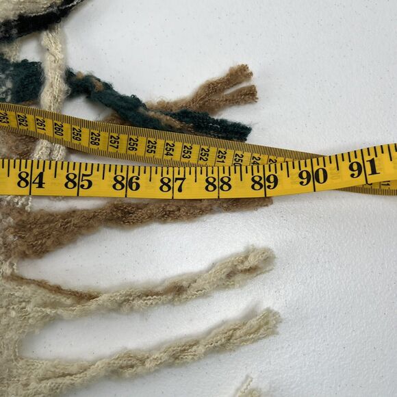 Steve Madden Blanket Scarf Plaid with Fringe Detail Cozy Warm Winter Multicolor - Picture 8 of 8